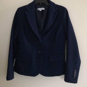 Navy New York & Co. Floral Blazer